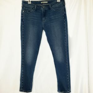 Levi's 711 Silver Stud Ankle Skinny Jeans 